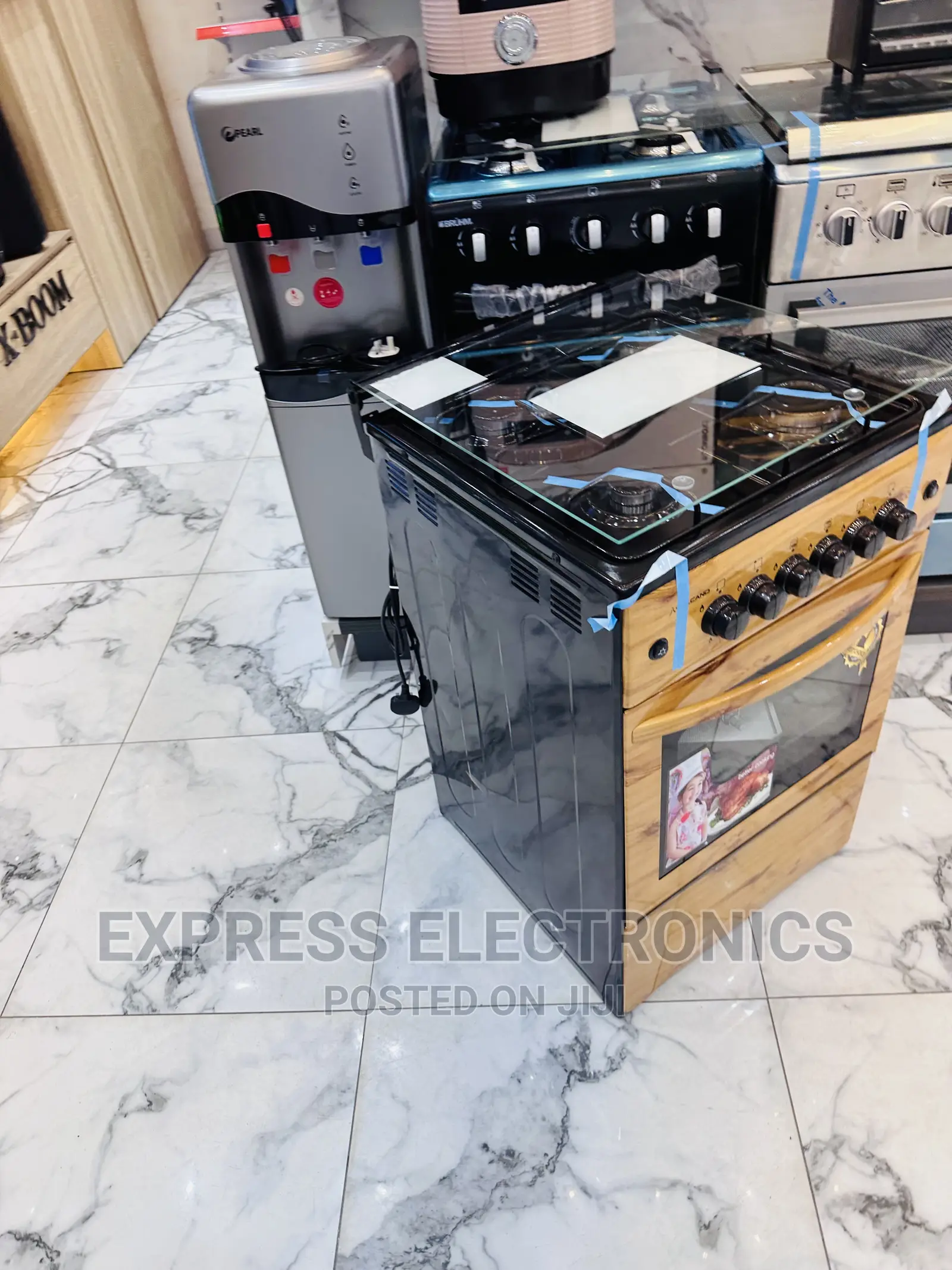 Superior New Light Wooden 4burner Gas Cooker Oven Grill