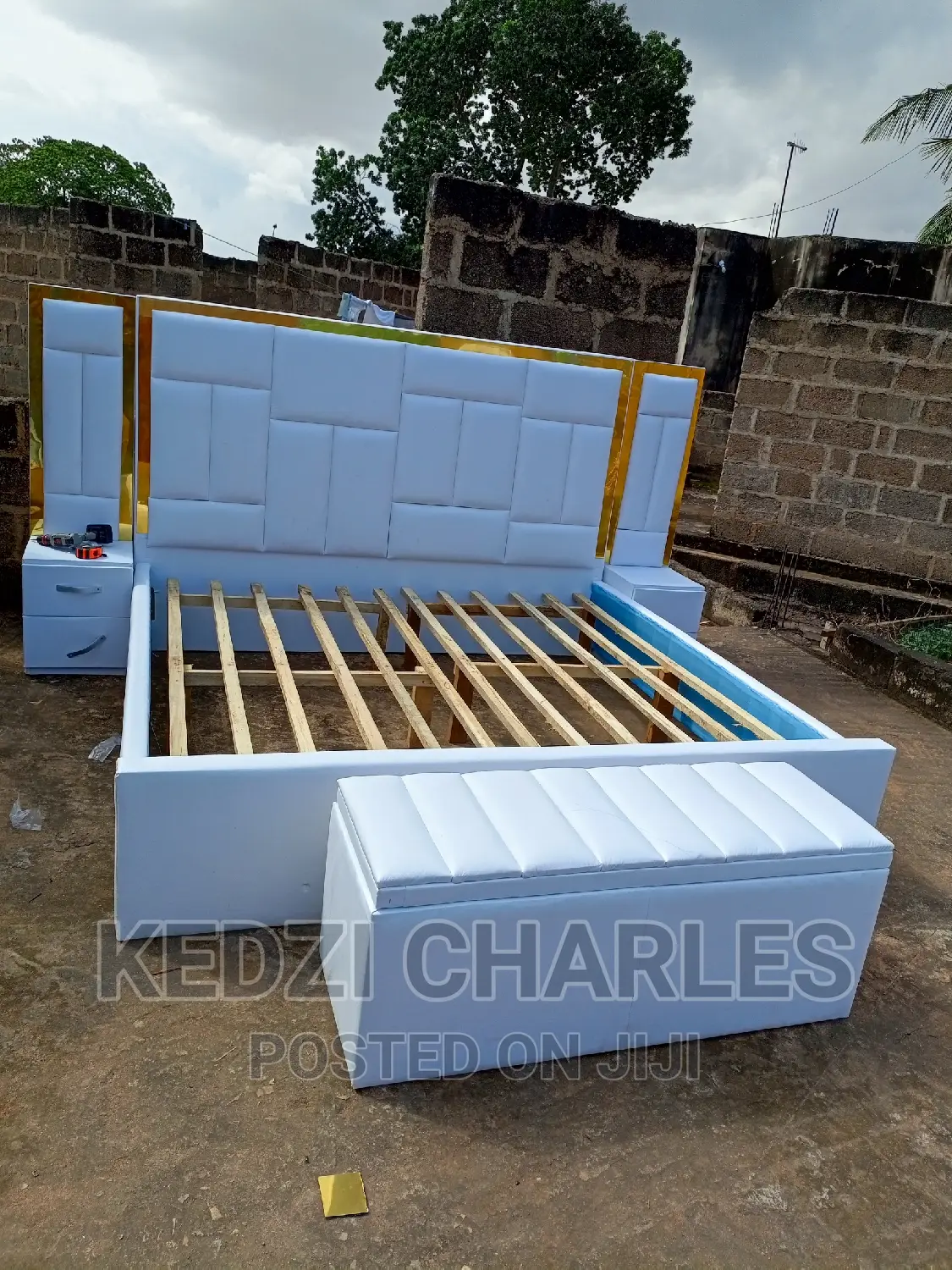 King Size Bed Frame And Ottoman