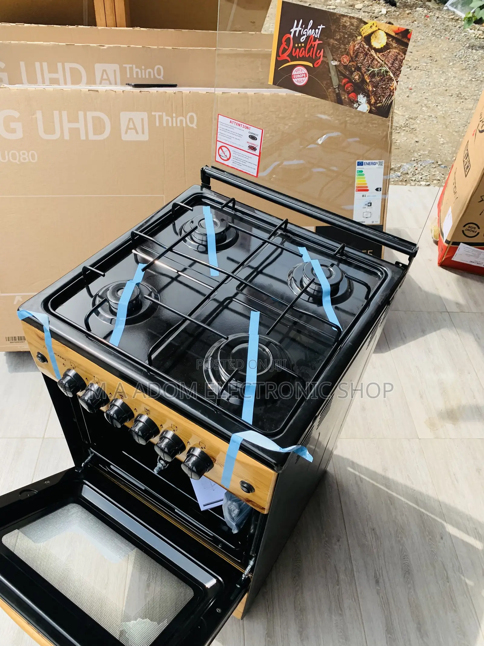Pick New Volcano 4B 50x50 Light Wooden Gas Cooker