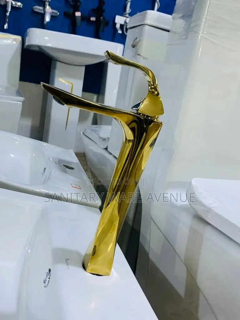 Gold Taps - Long Basin Taps - Sink Tap - Pedicure Tap