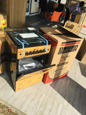 Available 4 Gas Burner Oven With Grill Wooden Light