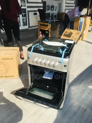Sliver 4 Gas Burner Ferre Oven With Grill 50x55