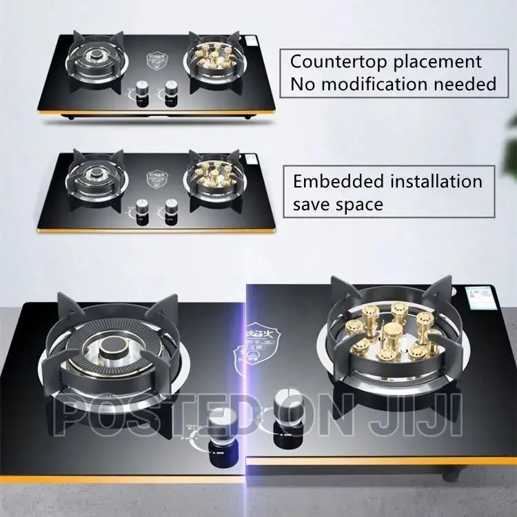 Flat Top Modern Kitchen High Flame Kitchen 2 Gas Burner