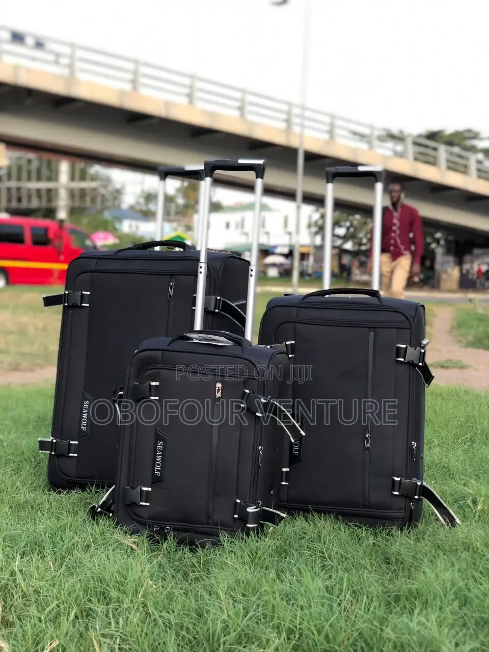 3 in 1 Quality Material Luggage( Black) 0656