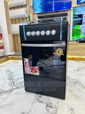 Sliver Knobs Gas Cooker Oven 50/50 4burner W
