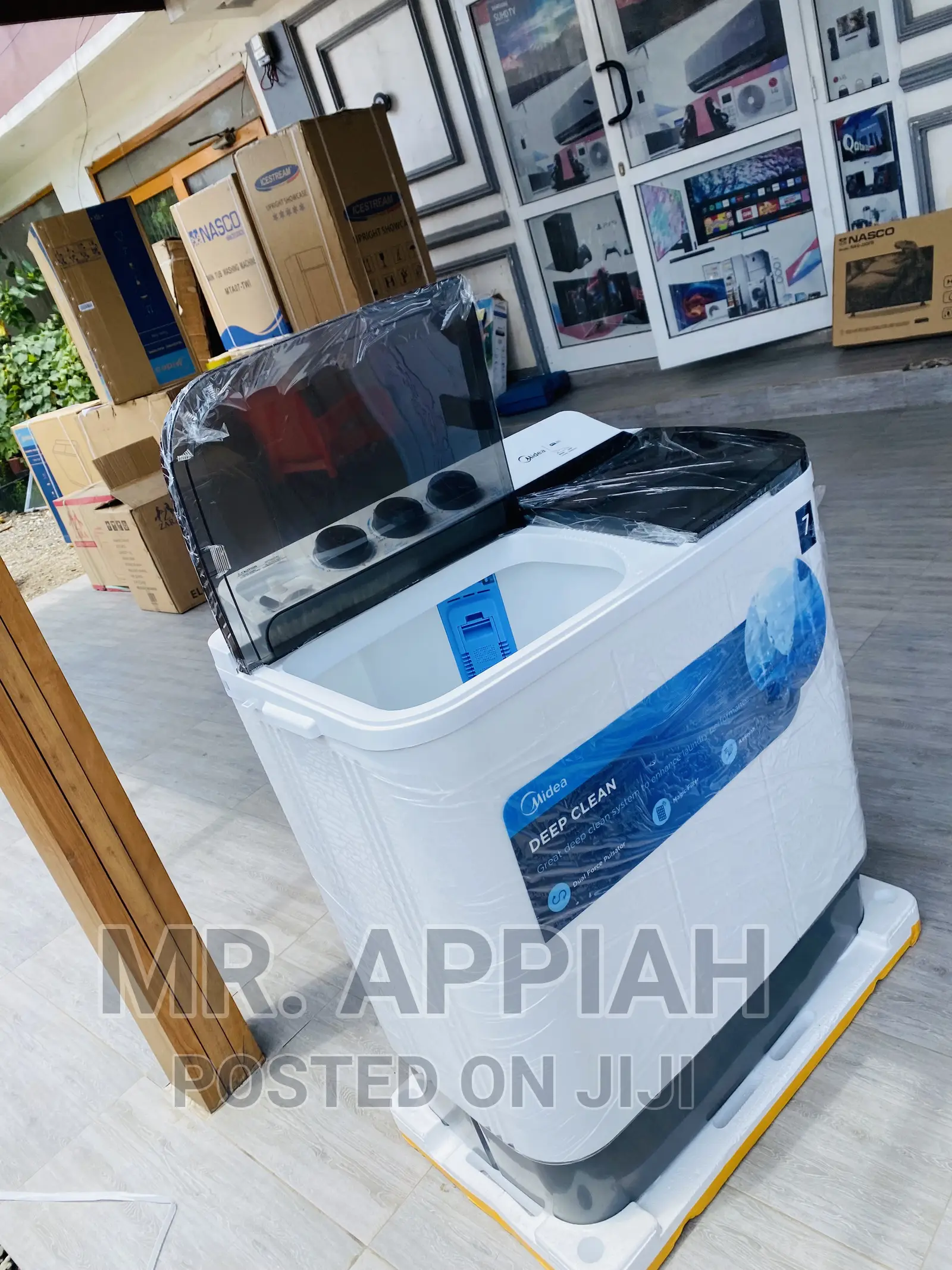7kg Top Load Washing Machine(Midea)White/Black 