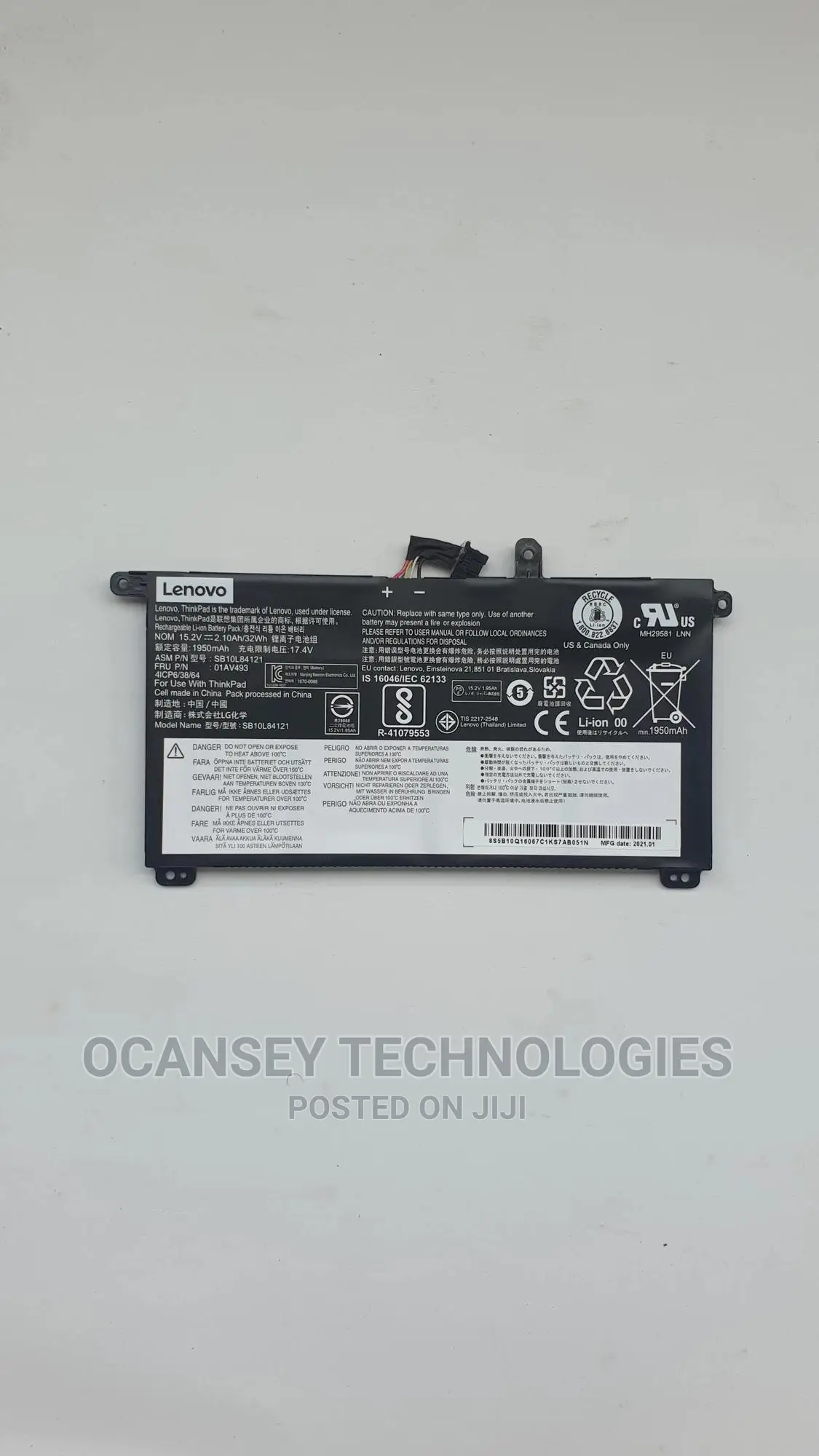Original Lenovo Battery For T570 T580 P515 P525 01av493