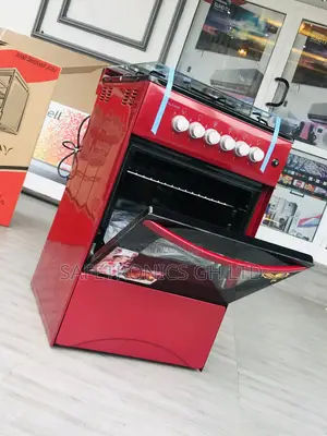 Oven Grill 4 Gas Cooker Oven With Grill 50x50 Red