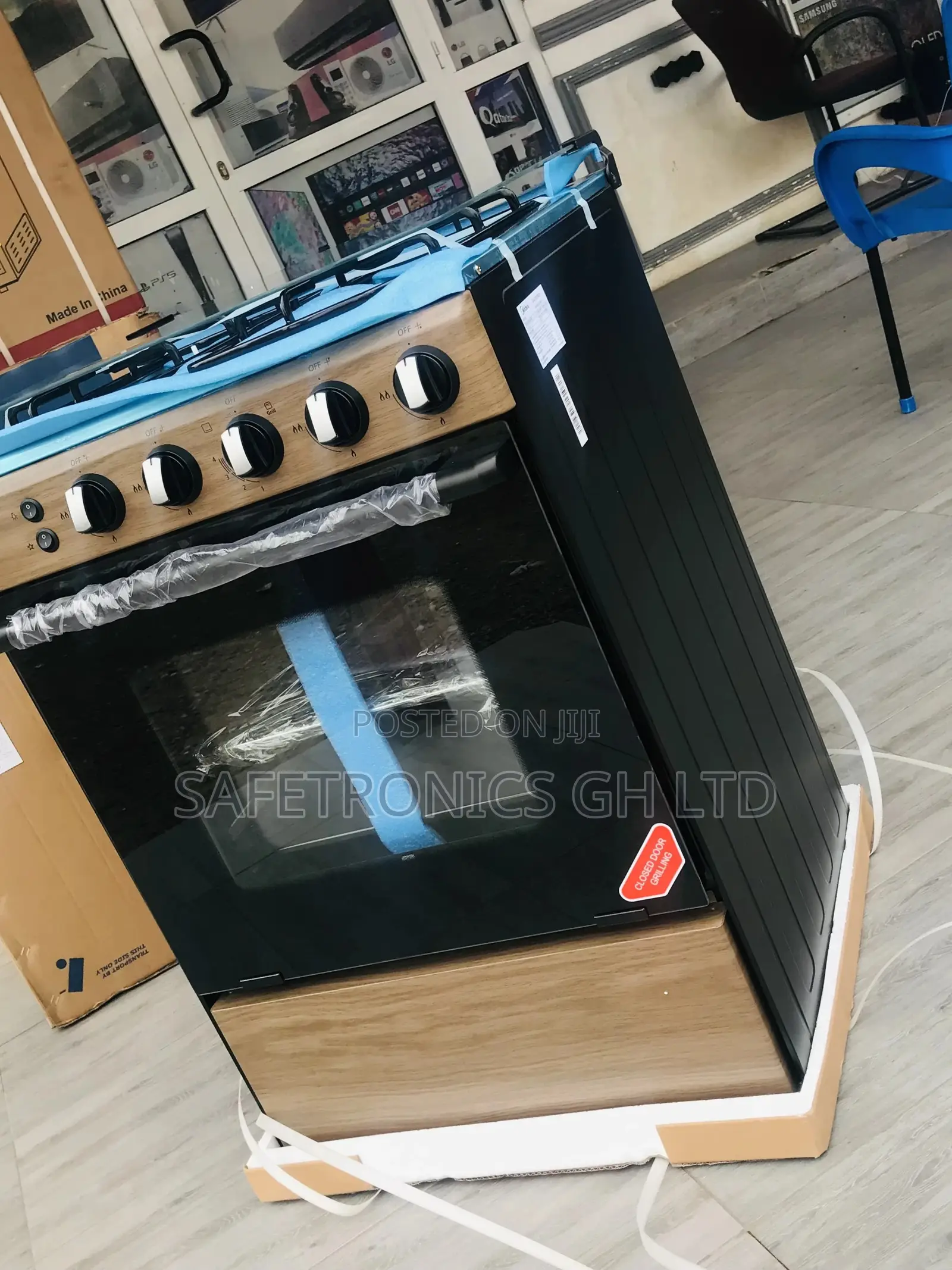 Midea 4 Gas Cooker Oven With Grill BMG6060 -WD Wooden