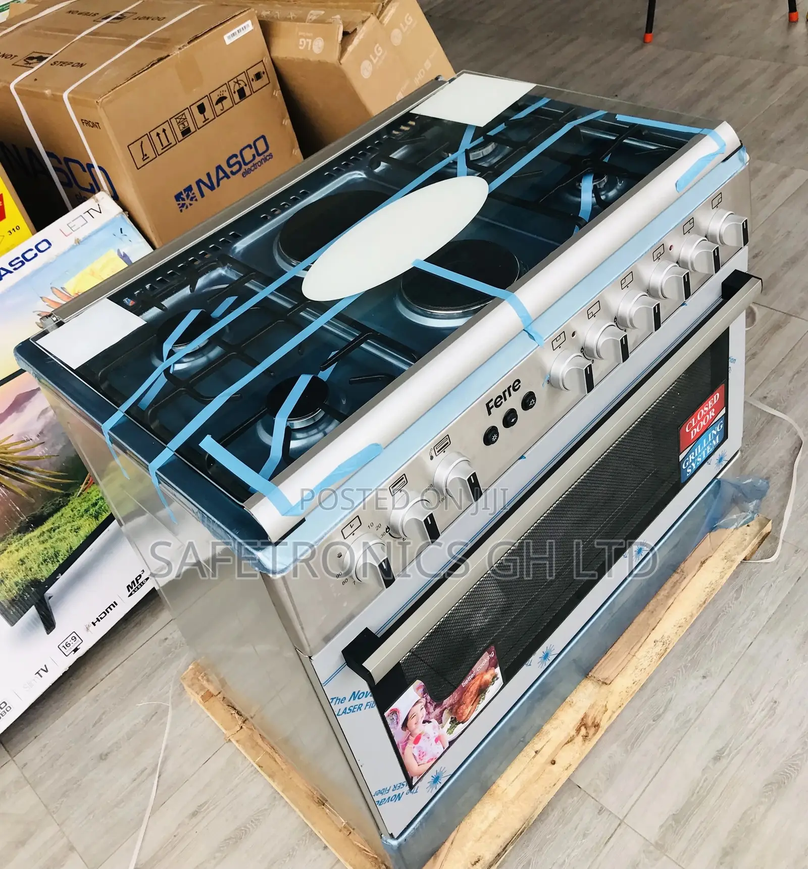 Burner Cooker 2 Electric 4 Gas 60x90 Ferre Oven With Grill