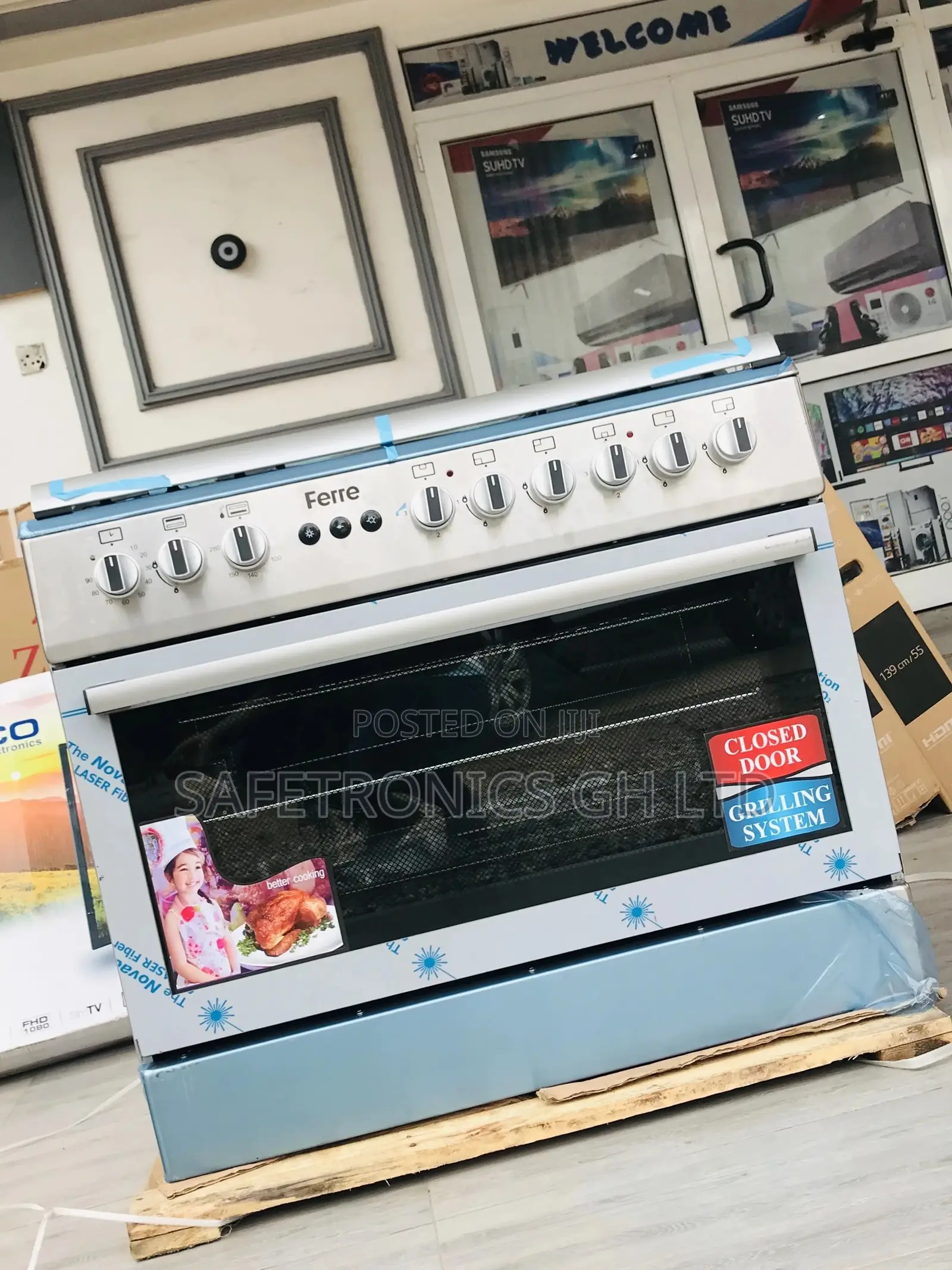  Gas Cooker Oven With Grill 60x90 5 Burner Ferre