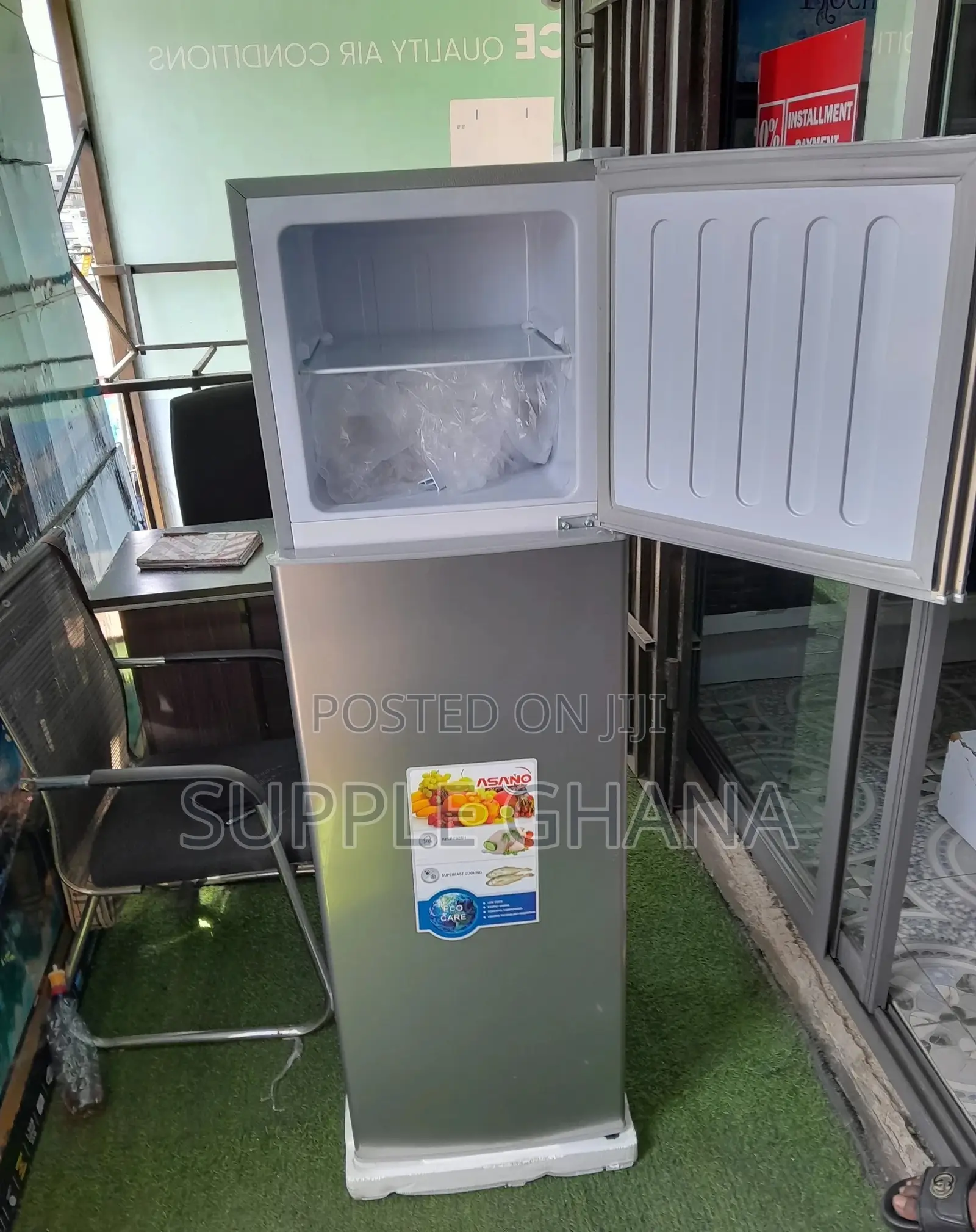 ASANO FRIDGE 2 DOORS Fridge Top Freezer +Fridge Guard