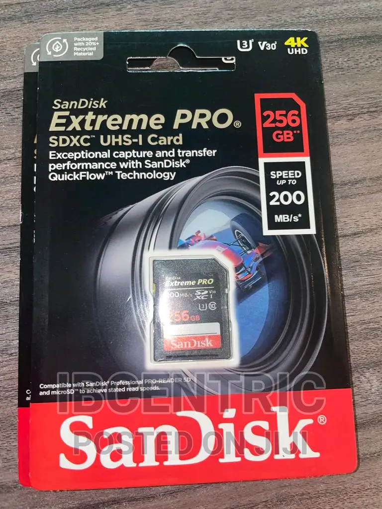 Sandisk Extreme Pro 256GB Camera SD Card