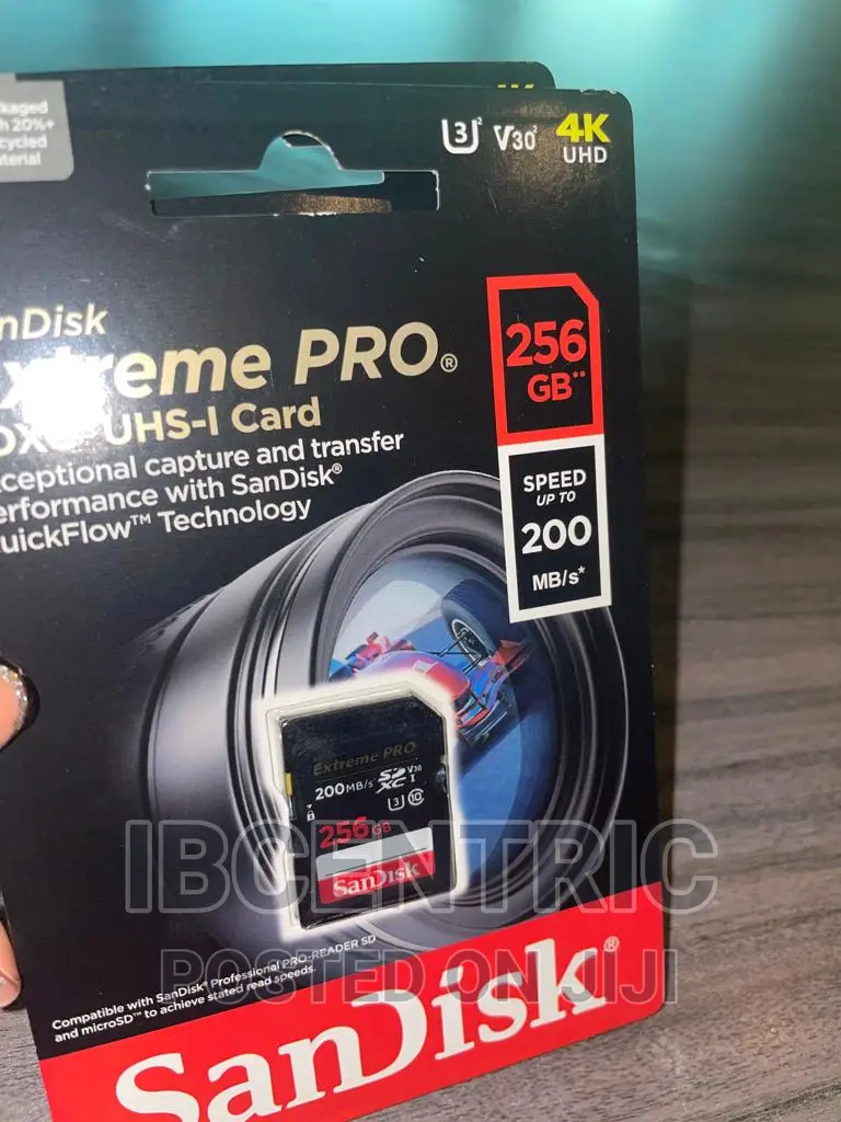 Sandisk Extreme Pro 256GB Camera SD Card