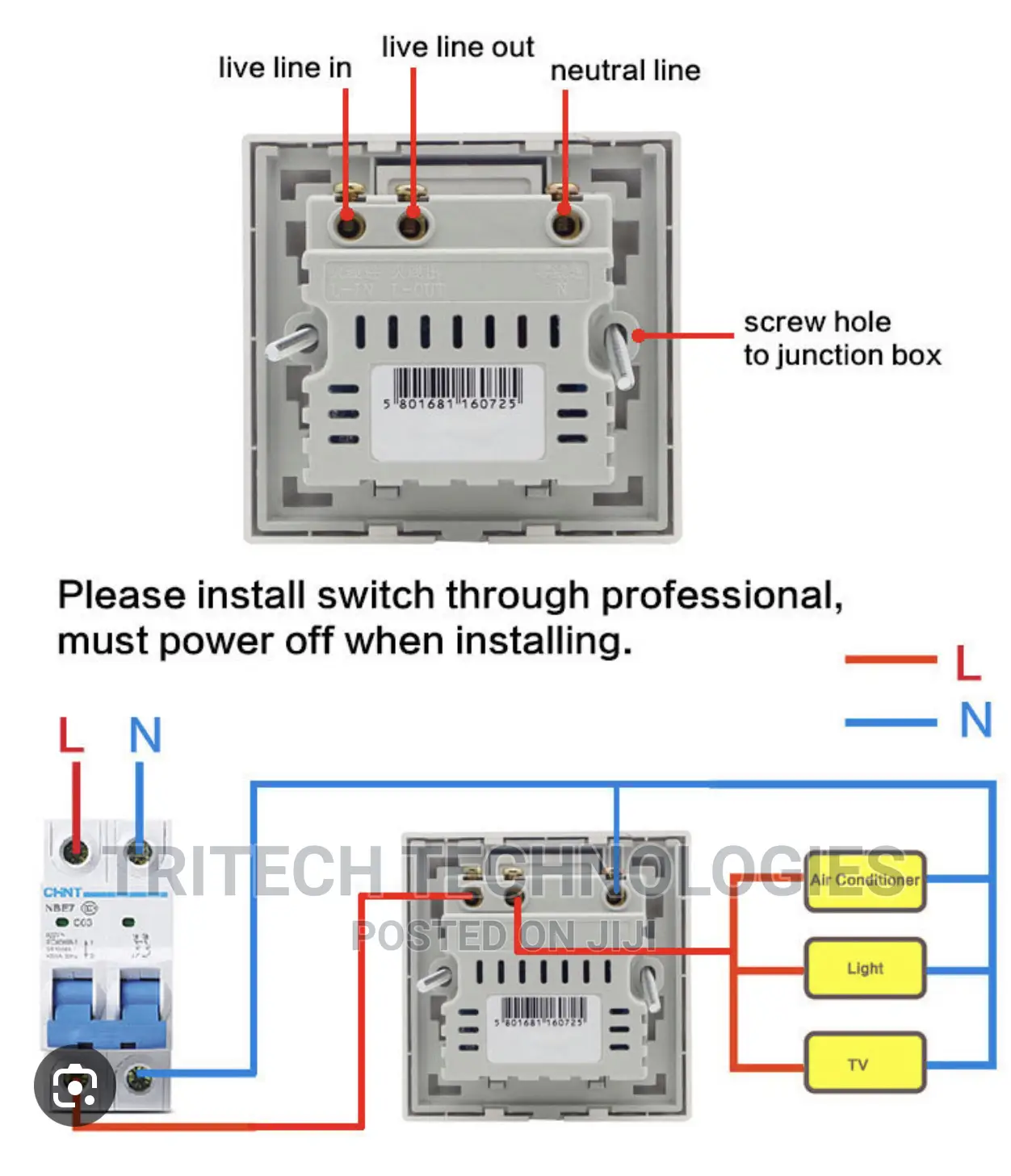 Energy Saving Switch for Hotels and Smart Homes