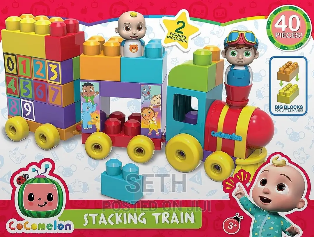 Children Kids Cocomelon Stacking Train, 40 Pieces