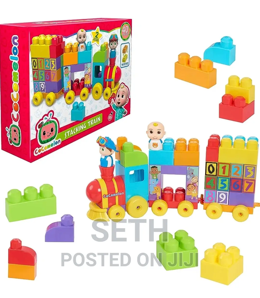 Children Kids Cocomelon Stacking Train, 40 Pieces