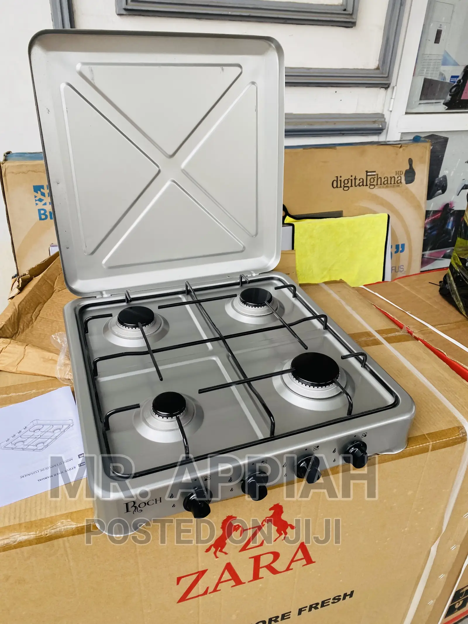 Latest and Effective Roch Table Top 4 Gas Cooker 