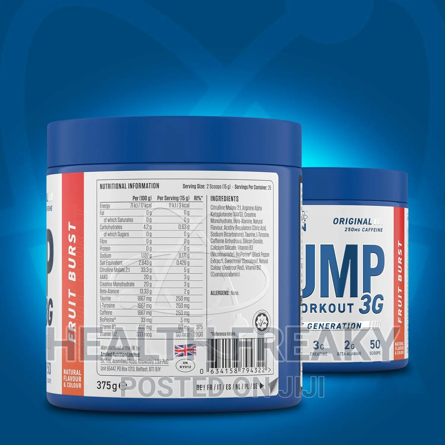 Preworkout Pump 3g Energy Muscle Builder Performance