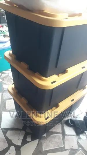 Black and Yellow Container for Your House Keep