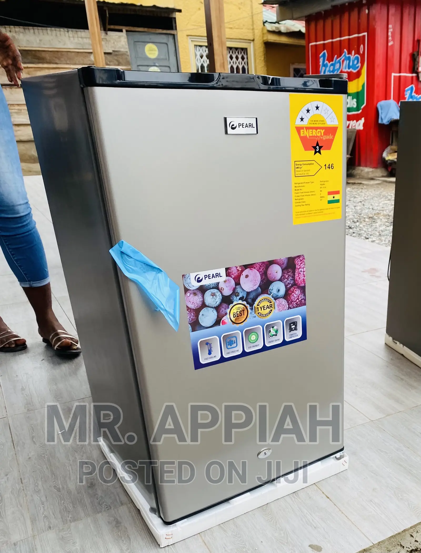 Fast and Effective Pearl Single Door Fridge(PF-10t)80l 