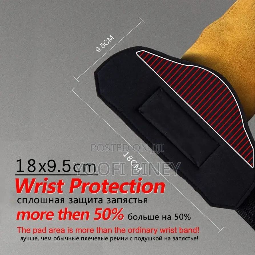 Durable Cowhide Leather Gym Gloves With Wrist Support
