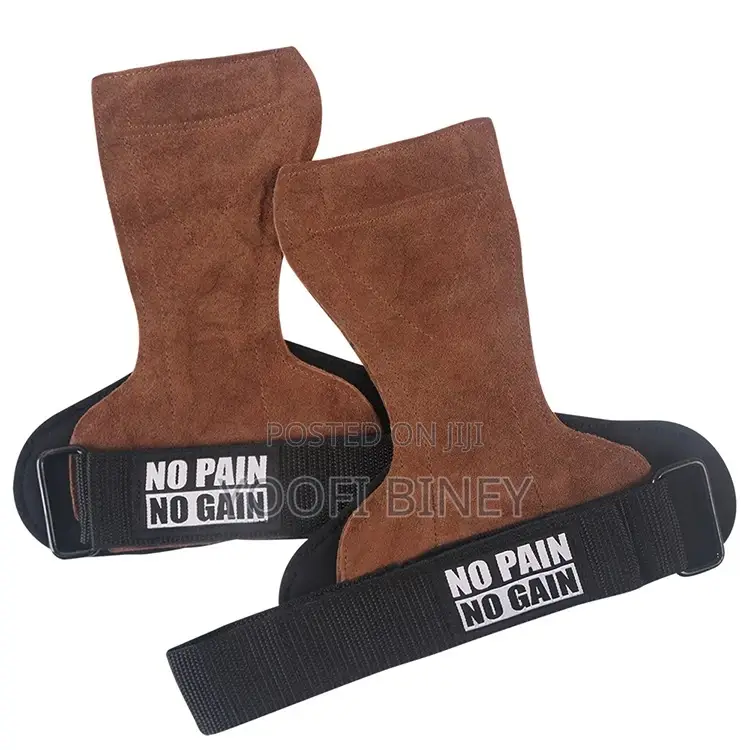 Durable Cowhide Leather Gym Gloves With Wrist Support
