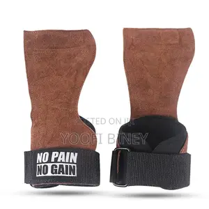 Durable Cowhide Leather Gym Gloves With Wrist Support