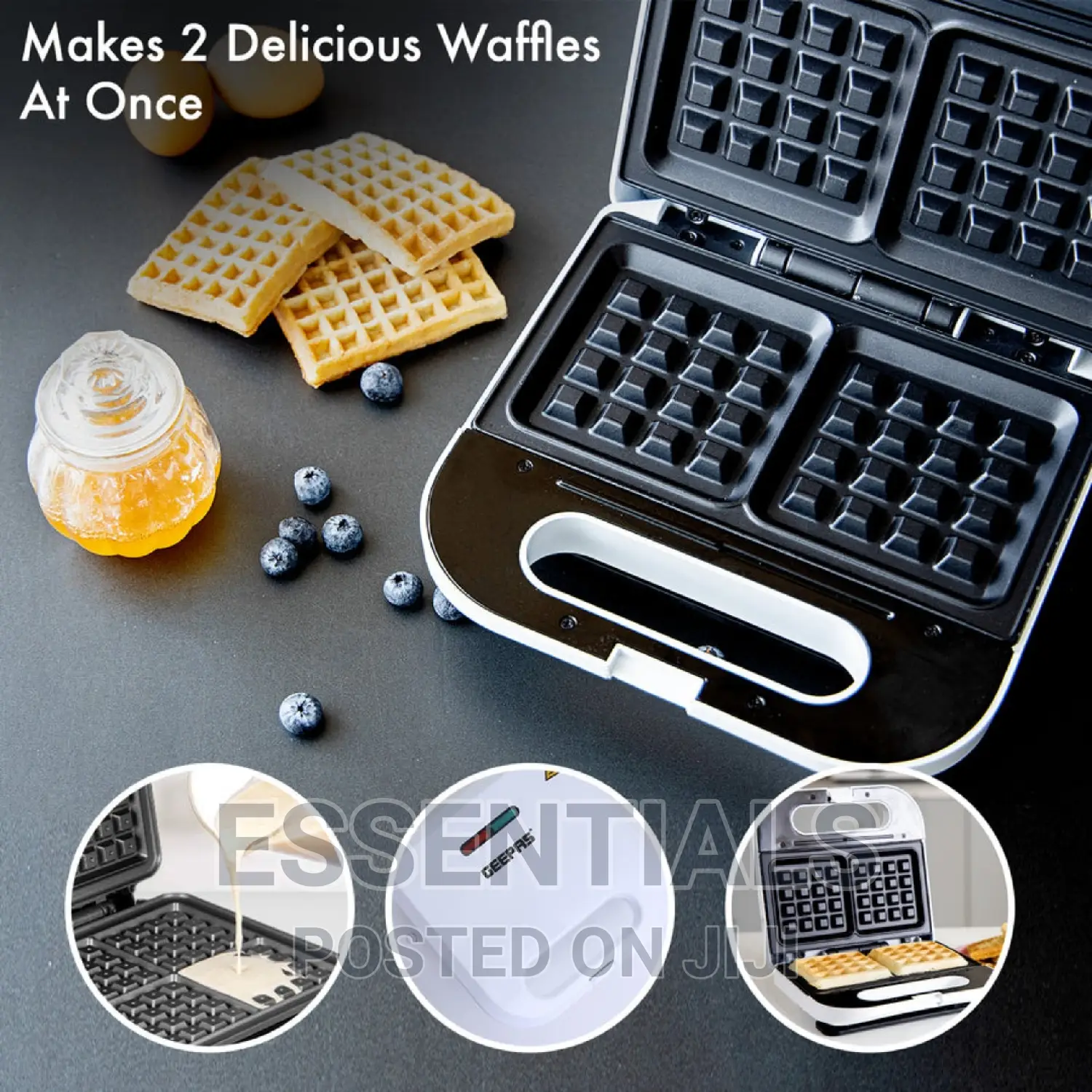 Two-Slice Non-Stick Belgian Waffle Maker