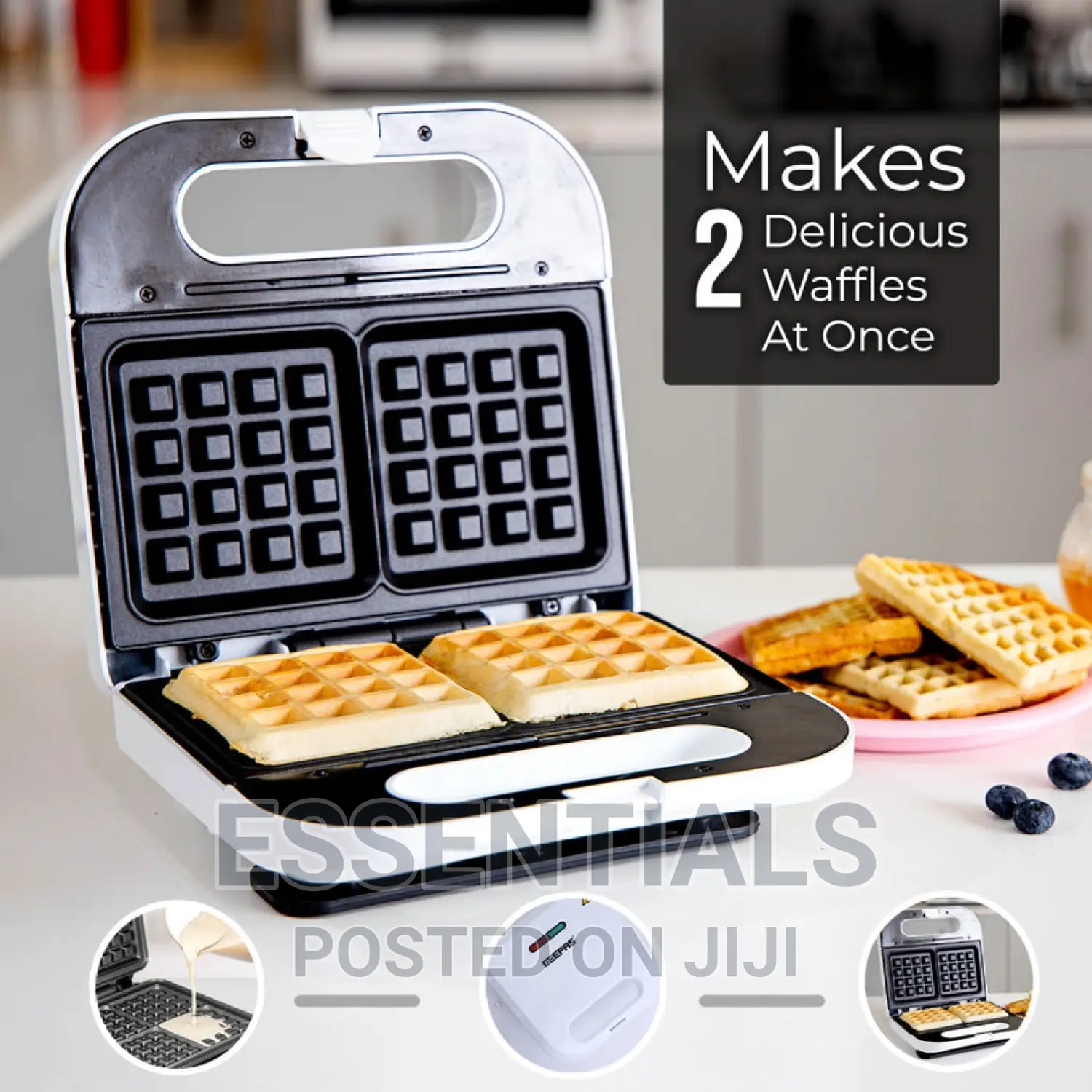 Two-Slice Non-Stick Belgian Waffle Maker