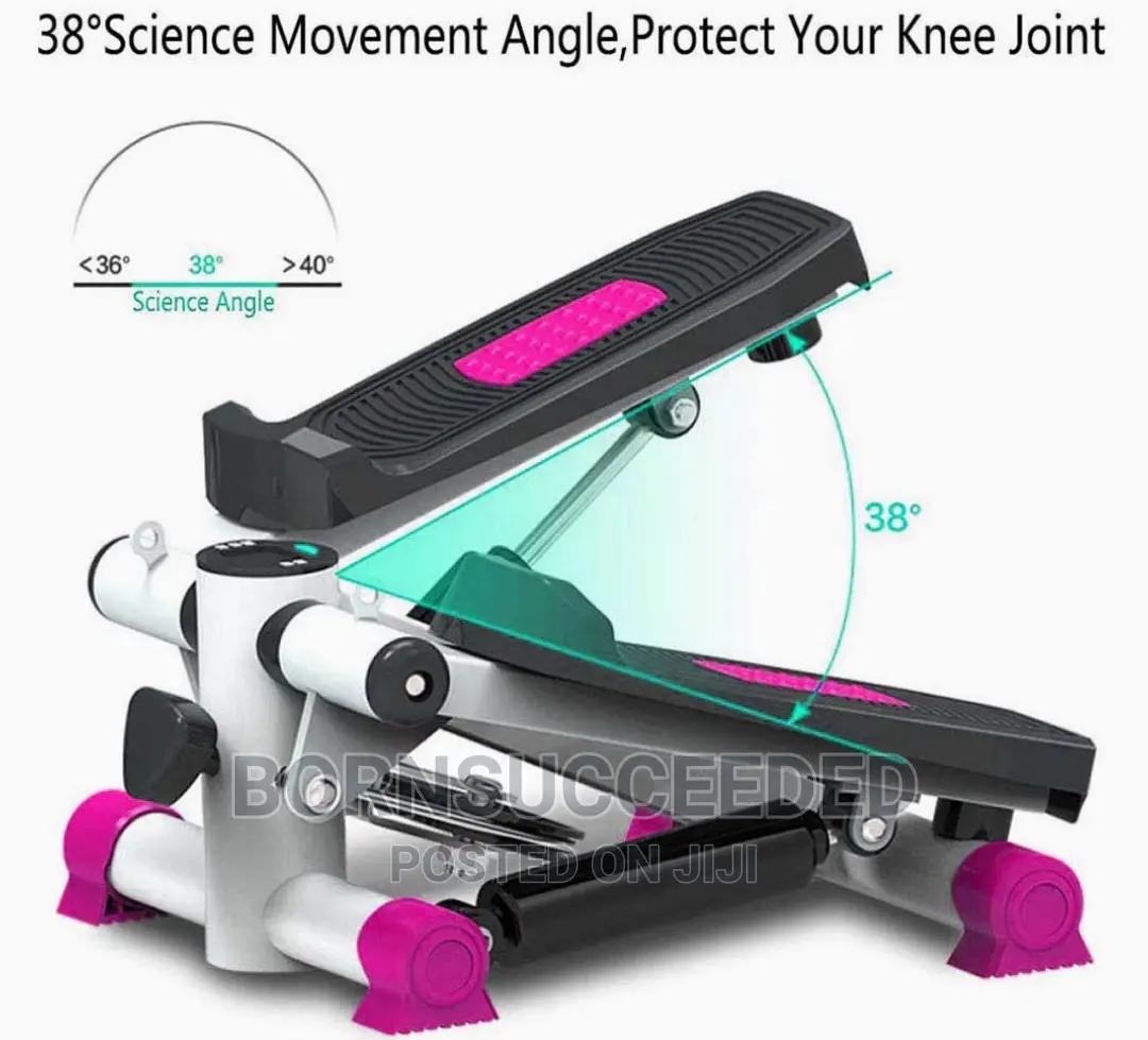 Mini Stepper,Fitness Stair Stepper With Armrest - Portable