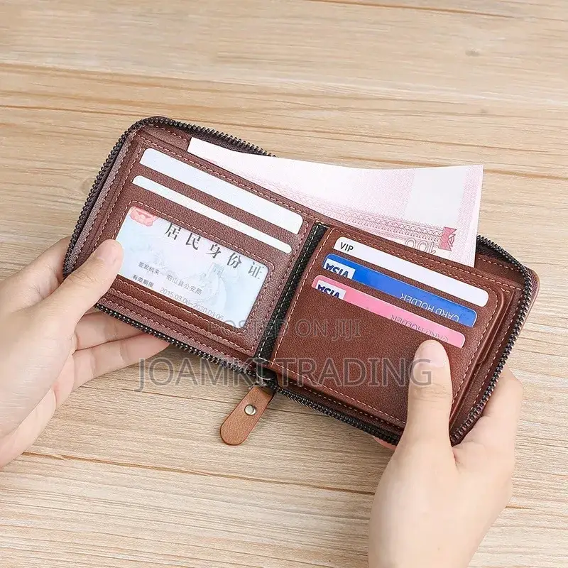 Men's Leather Wallet With Zipper
