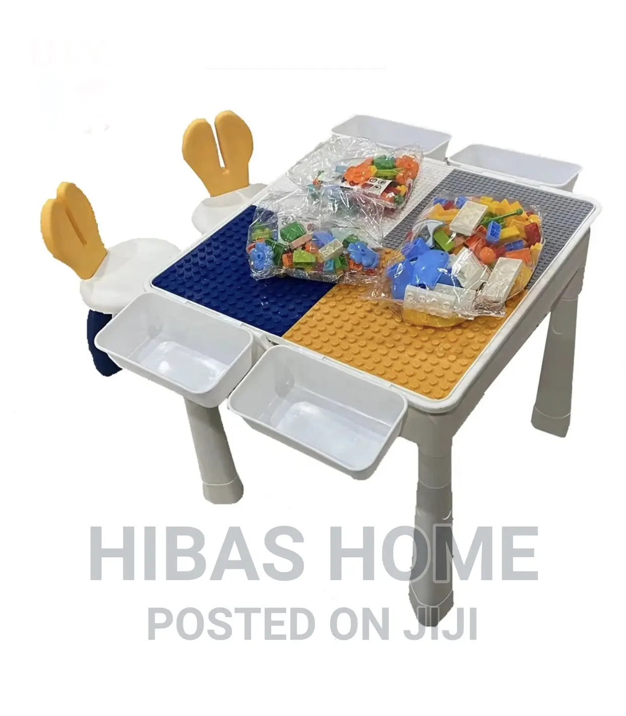 Kids Activity Table With Building Blocks Chair