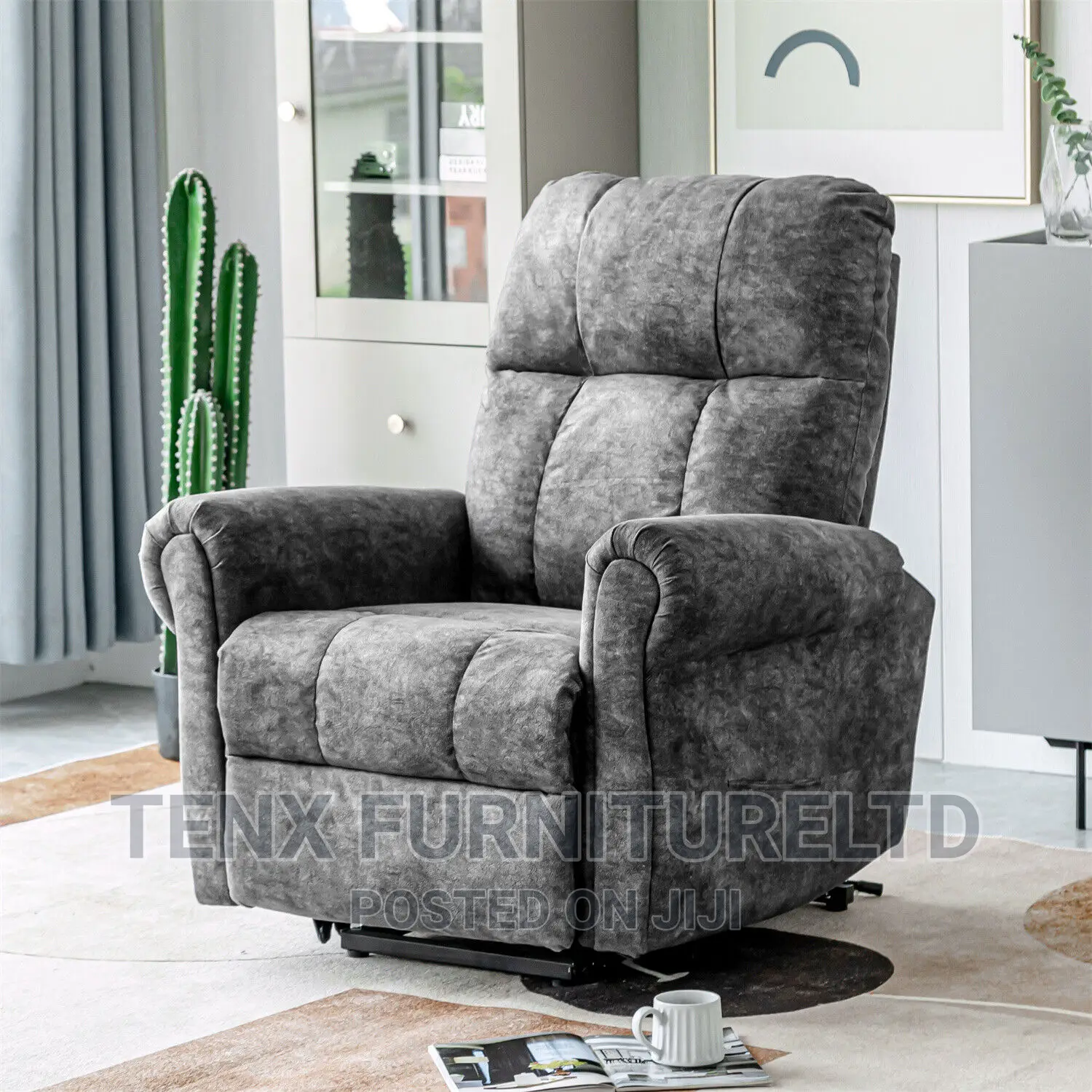 Electric Power Lift Riser Recliner Armchair Single Sofa
