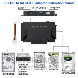 USB 3.0 To Sata Ide Hard Disk Adaptor Converter