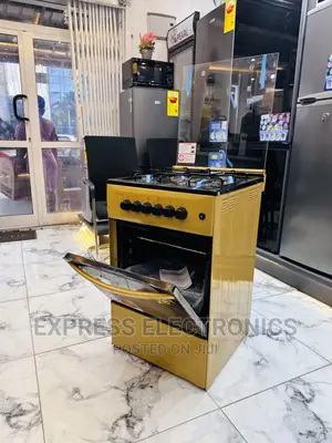 Golden Color Gas Cooker Oven 4burner Stove 50/50 Volcano