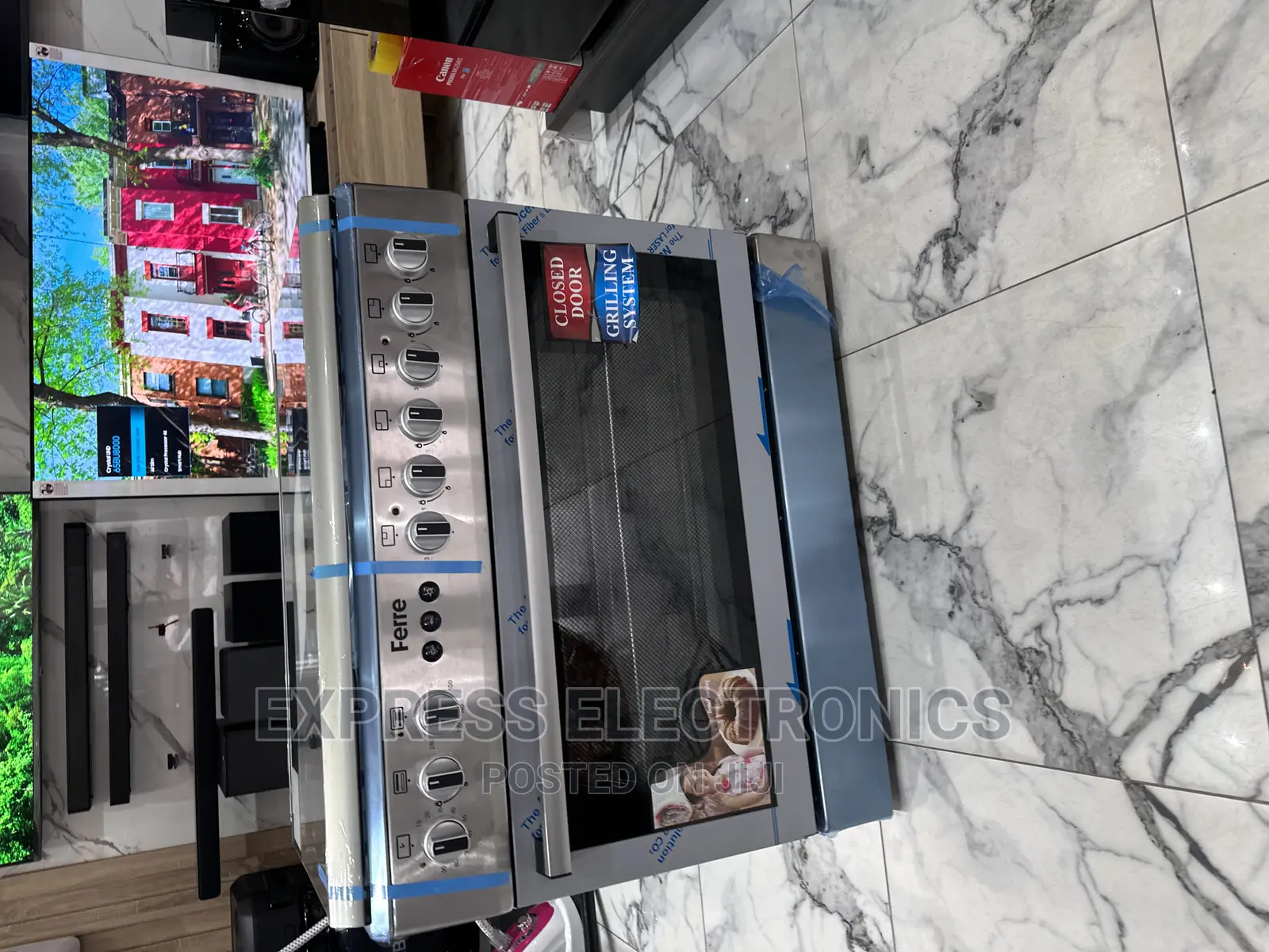 Stove 4gas 1 Electric Cooker Rotisserie Grill Ferre
