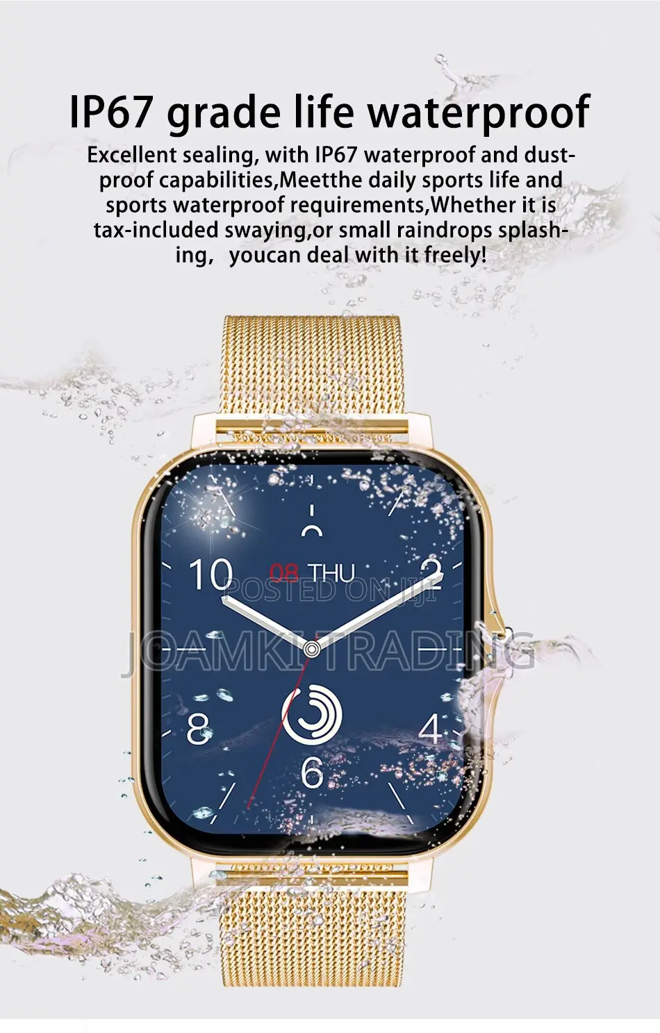 Smart Watch, Unisex, Bluetooth Calls,Full Touch,Waterproof