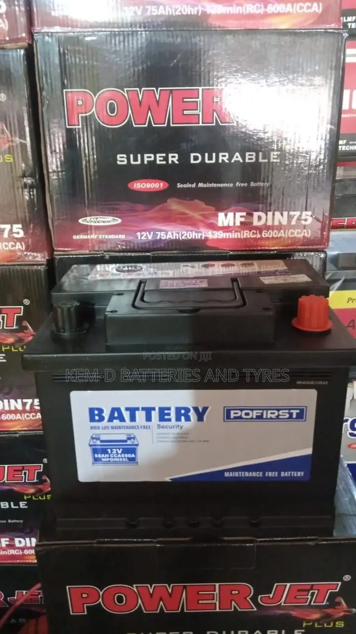 13 Plates Pofirst Battery - 55ah 12 Volts - Yaris Accent