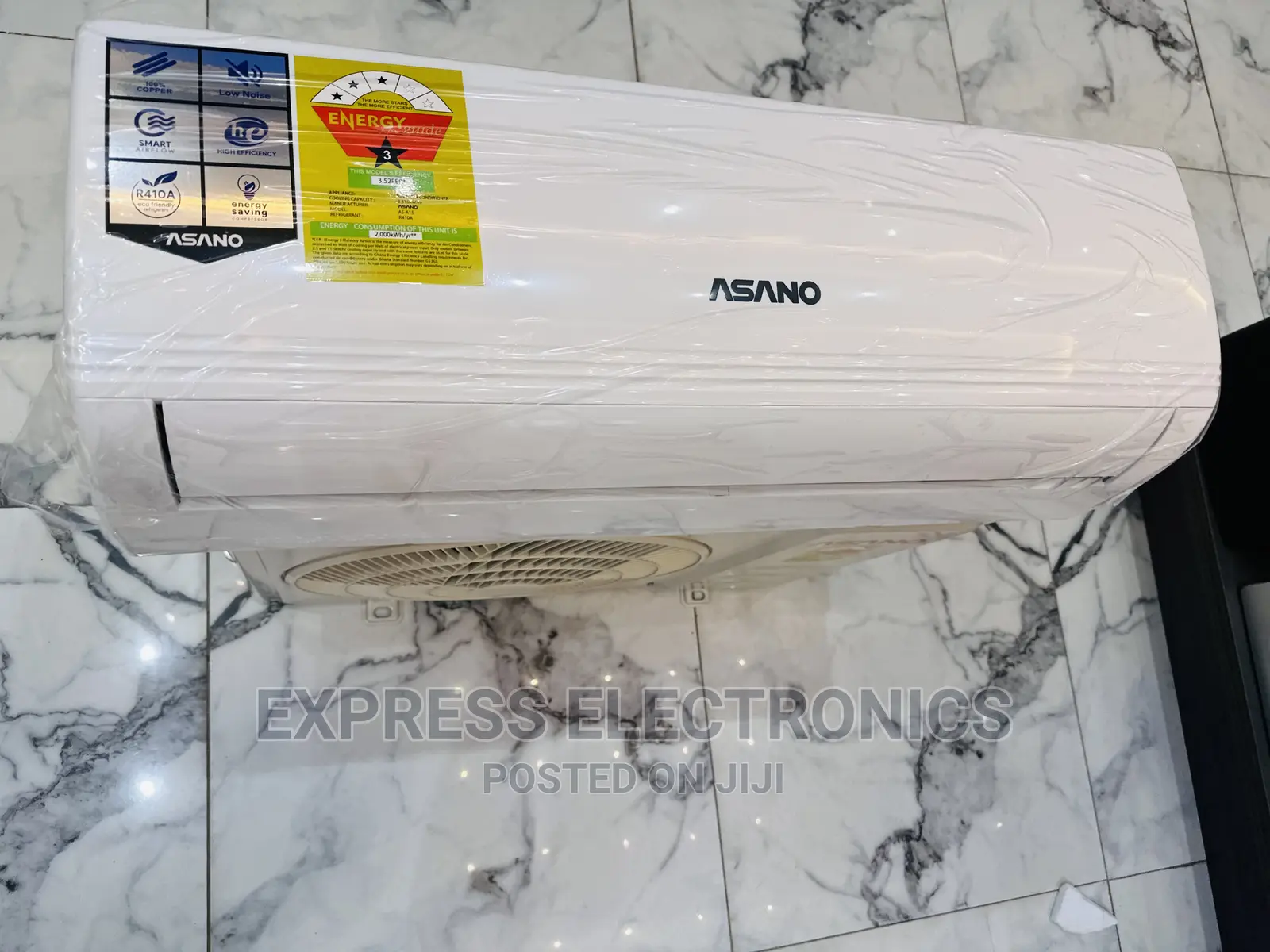 Eco Friendly Asano 1.5hp Split R410 Gas White Air Flow Swing