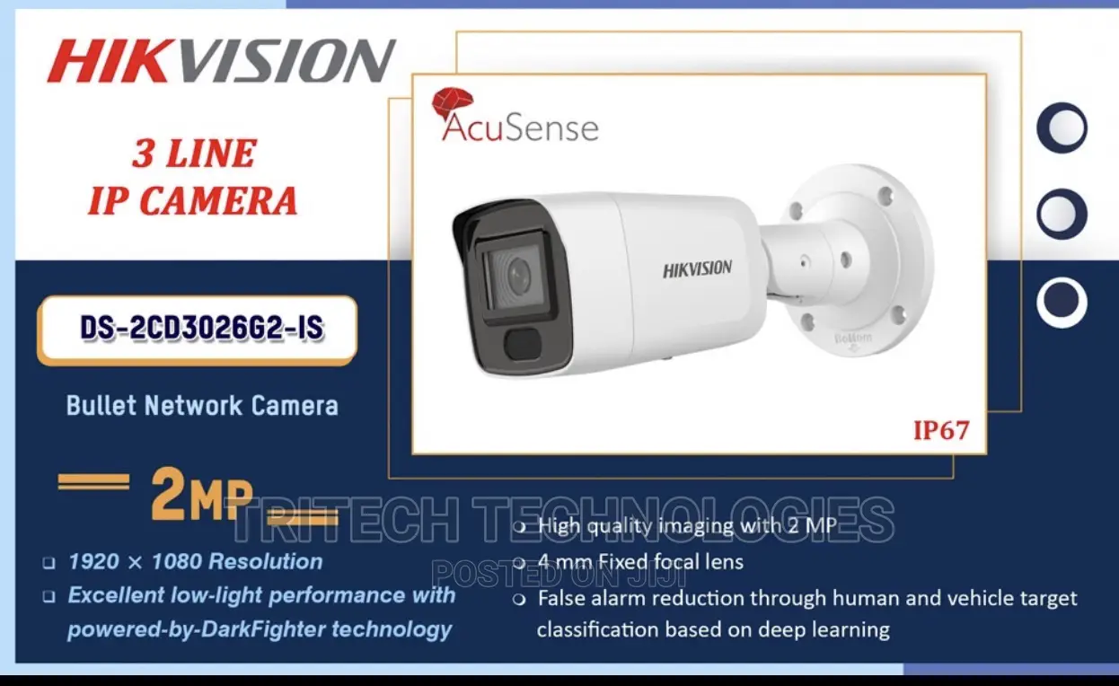 HIKVISION 2MP Acusense IP Camera Project Camera