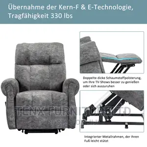 Fabric Electric Riser Recliner Chair Single Sofa Power Lift