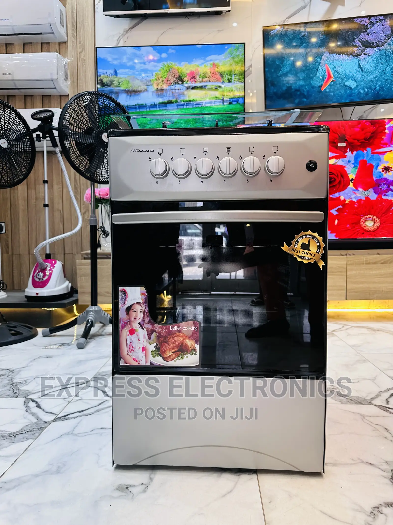 Designed in Turkey Sliver 50/50 Gas Cooker Oven 4burner