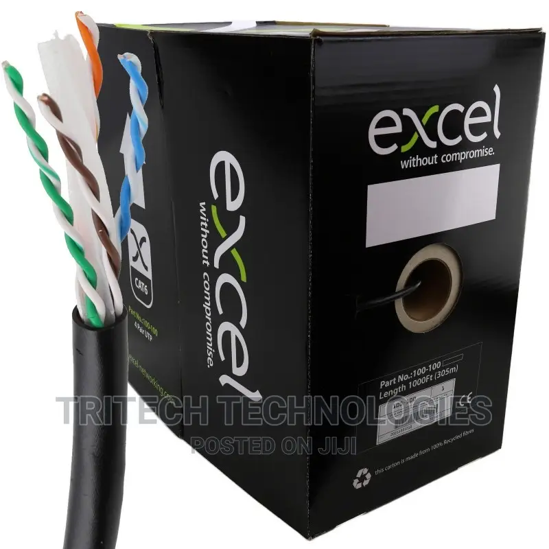 Excel CAT6 UTP Outdoor-External Grade PE Cable 305M Black