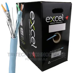 Excel Cat6a 305m U/FTP S/Foil CBL 305m Bx-Ice Blue