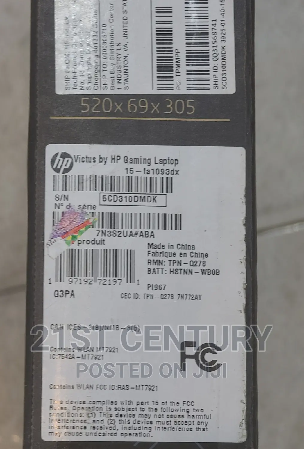 New Laptop HP Victus 16 8GB Intel Core I5 SSD 512GB