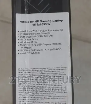 New Laptop HP Victus 16 8GB Intel Core I5 SSD 512GB
