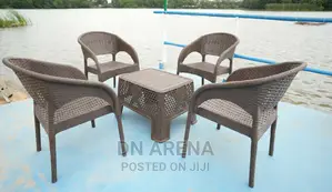 Rattan Table With 4chairs Set