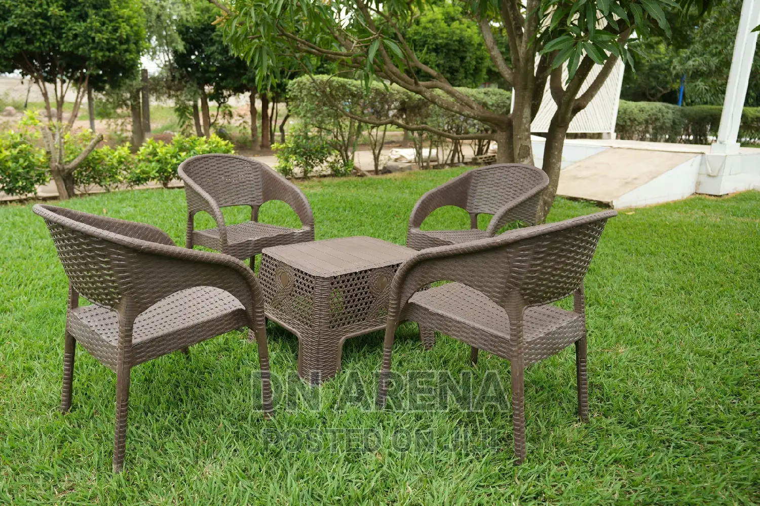 Rattan Table With 4chairs Set