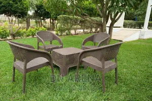 Rattan Table With 4chairs Set
